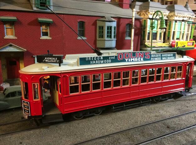 Auckland 1929 Tram - O Scale 1:43 (Part A) in Tan Fine Detail Plastic