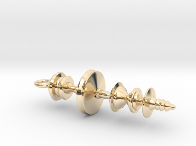 "May the Force Be With You" Star Wars Waveform in 14k Gold Plated Brass