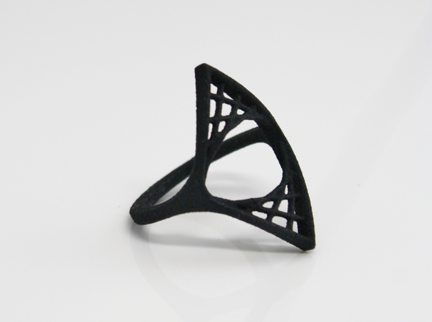 Parabolic Suspension Ring - US Size 09 in Black Natural Versatile Plastic