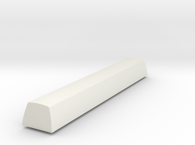Customisable Topre Spacebar - SA Profile Row 3 in White Natural Versatile Plastic