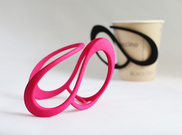 Cup Holder in Pink Processed Versatile Plastic