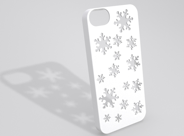 Snowflake iPhone 5 case in White Natural Versatile Plastic