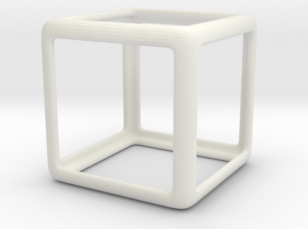 smooth cube in White Natural Versatile Plastic