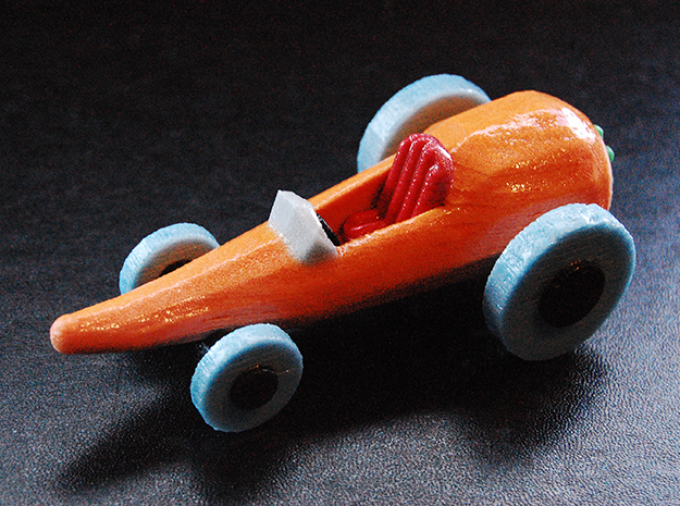 Carrot Car - Large in Glossy Full Color Sandstone