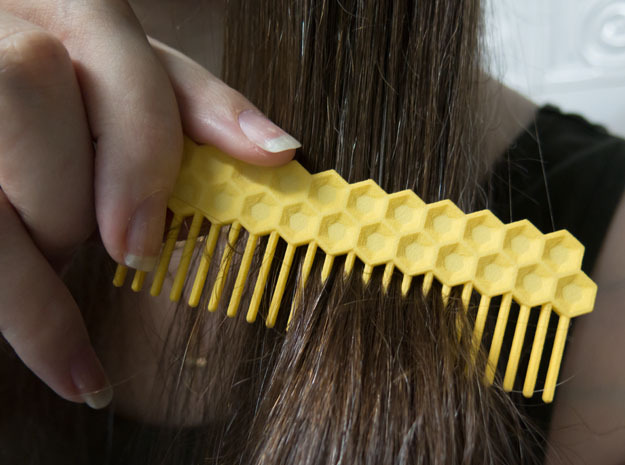 Comb Comb 1 in Yellow Processed Versatile Plastic