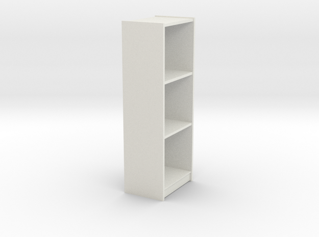 1/6th Bookshelf in White Natural Versatile Plastic