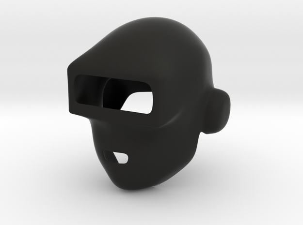 Daft Punk Mask (Smooth) in Black Natural Versatile Plastic