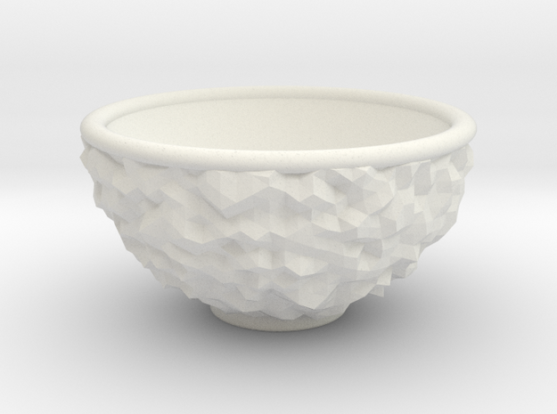 DRAW bowl - ceramic inverted geode in White Natural Versatile Plastic