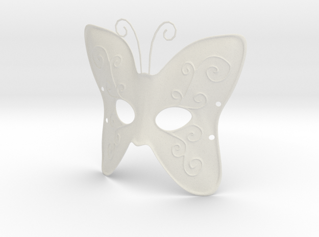 Splicer Mask Butterfly in White Natural Versatile Plastic