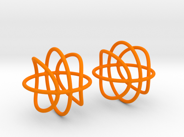 Basketball Wireframe Earrings in Orange Processed Versatile Plastic