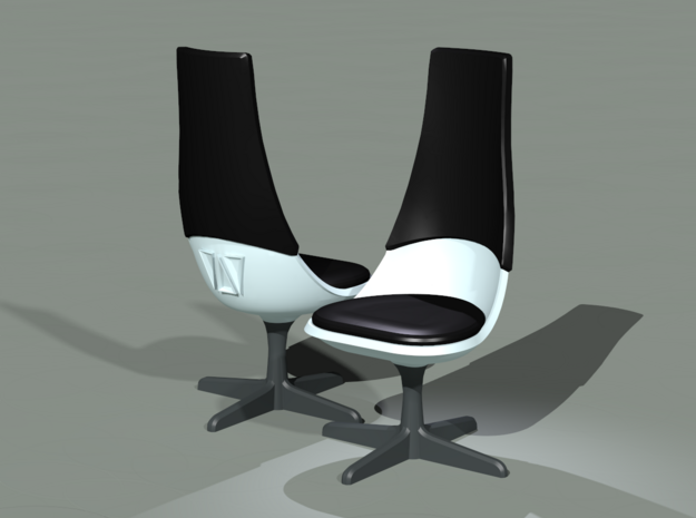 TOS 2.0 Chair - 1/32 Bridge Model in Tan Fine Detail Plastic