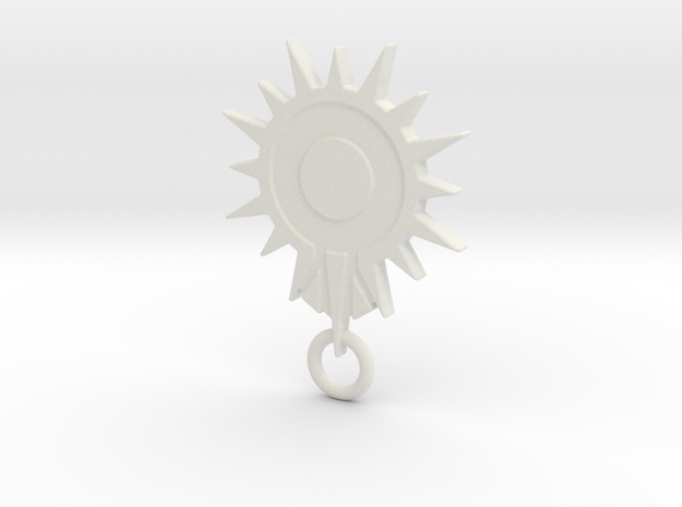 Blacksun Fan Keychain in White Natural Versatile Plastic