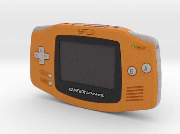 1:6 Nintendo Game Boy Advance (Orange) in Full Color Sandstone