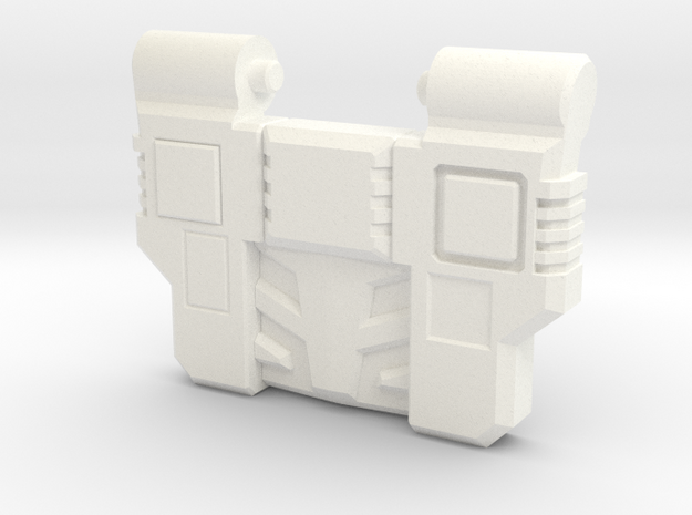 Reckless Driver's G1 Chest Plate v2 in White Processed Versatile Plastic