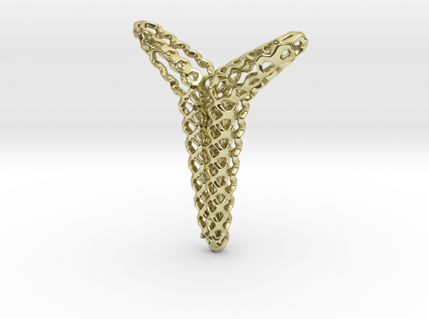 YOUNIVERSAL Structured Airy, Pendant in 18k Gold Plated Brass