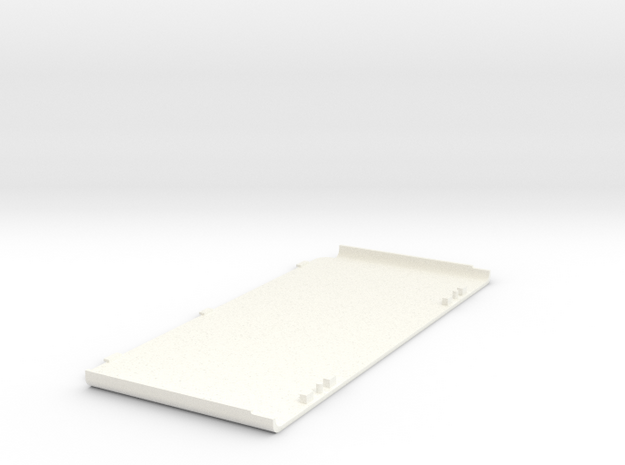3DS Bottom Faceplate - Base in White Processed Versatile Plastic