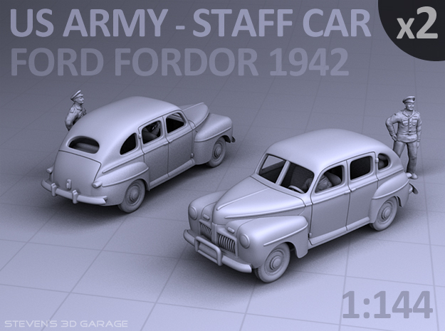 American Staff Car 1942 - (2 pack) in Smooth Fine Detail Plastic