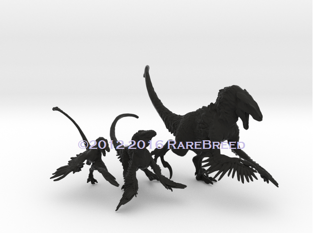 Dromaeosaur Pack  in Black Natural Versatile Plastic