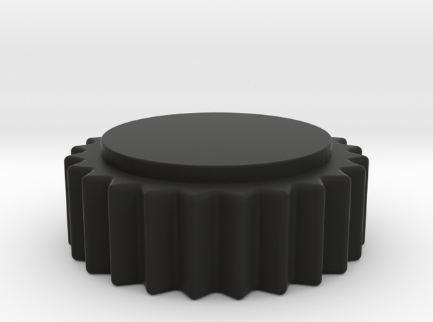 Ferrari Center Knob 1/4" Round Shaft in Black Natural Versatile Plastic