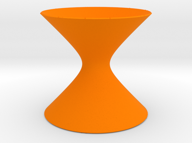 Hyperboloid of One Sheet in Orange Processed Versatile Plastic
