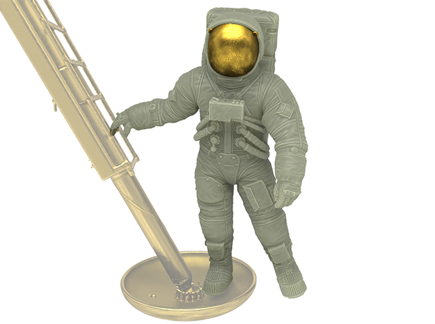 Neil Armstrong (small step) 1:6 in White Natural Versatile Plastic