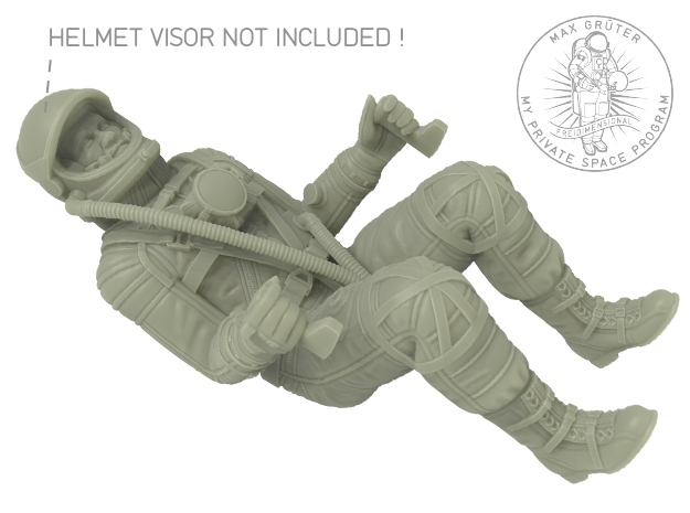 Mercury Astronaut / 1:12 in White Natural Versatile Plastic