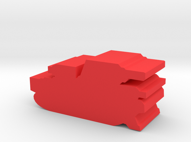 Game Piece, Imperium Medium Tank in Red Processed Versatile Plastic