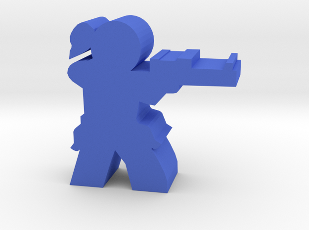 Game Piece, Militia Sniper Marina in Blue Processed Versatile Plastic