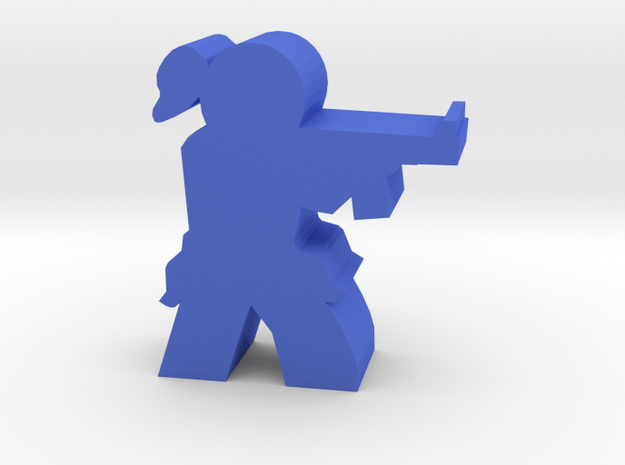 Game Piece, Militia Shocktrooper Edy in Blue Processed Versatile Plastic