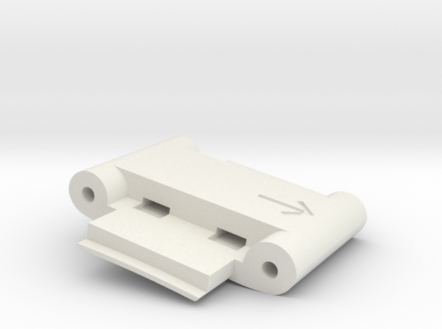 X3M Firestarter Curved Skid in White Natural Versatile Plastic