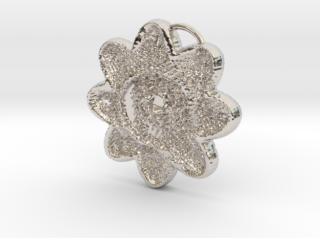 benday posy in Rhodium Plated Brass