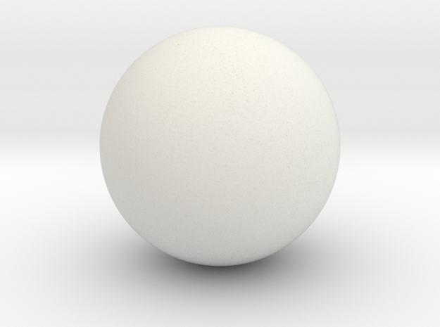 Hollow Sphere (6.5cm diameter) in White Natural Versatile Plastic