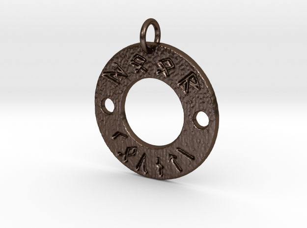 Rune Door County Pendant in Polished Bronze Steel