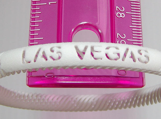 Bracelet Flexible Las Vegas in White Natural Versatile Plastic