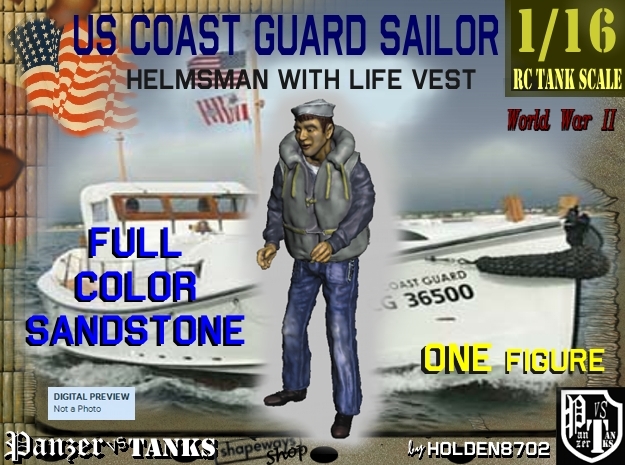 1/16 USCG Full Color Helmsman 2 in Full Color Sandstone