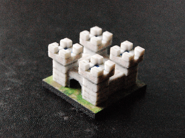 Tiny White Castle in Full Color Sandstone
