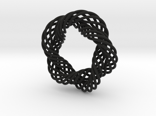 Mobius Helix in Black Natural Versatile Plastic