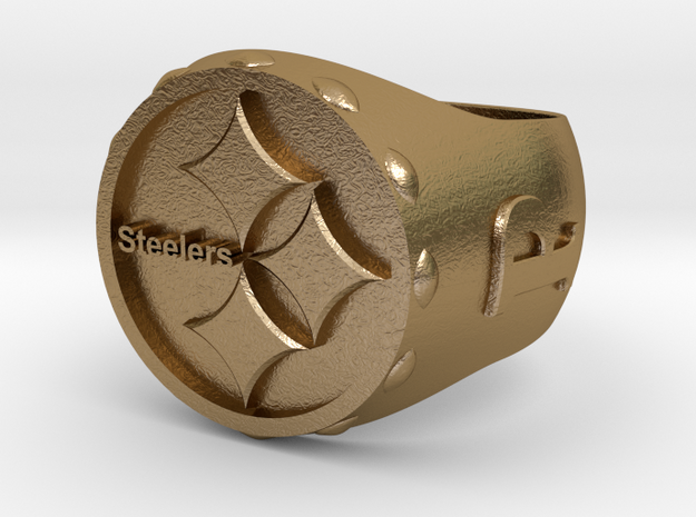 Steelers Ring size 12 in Polished Gold Steel