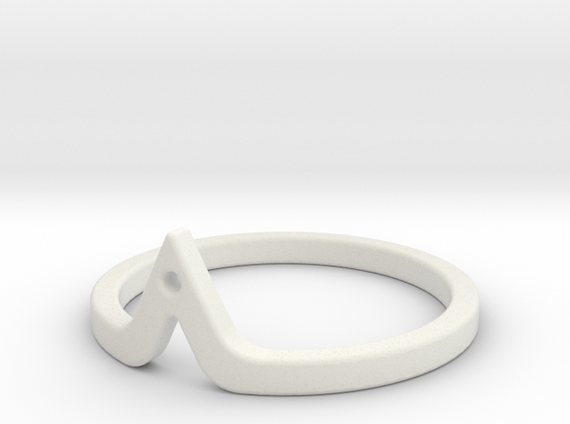 Corner Ring in White Natural Versatile Plastic