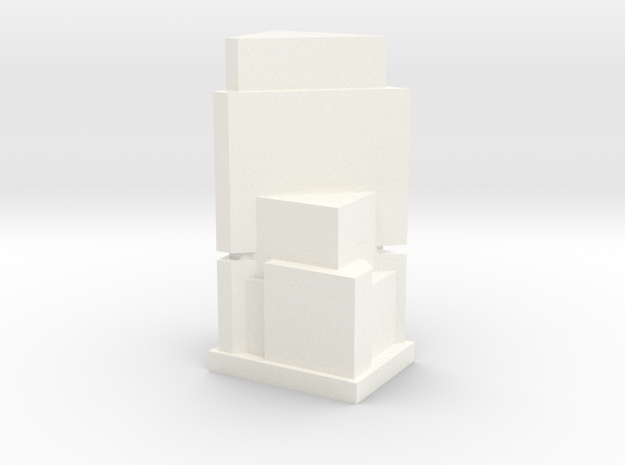 Custom Monopoly Hotel Version 7 (3cm tall) in White Processed Versatile Plastic