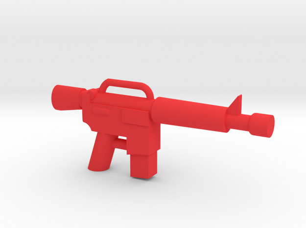 Minifigure M4 Carbine in Red Processed Versatile Plastic