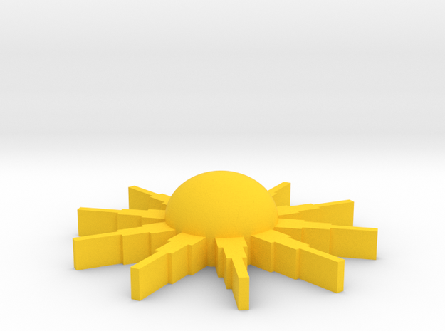 Sunburstpin in Yellow Processed Versatile Plastic