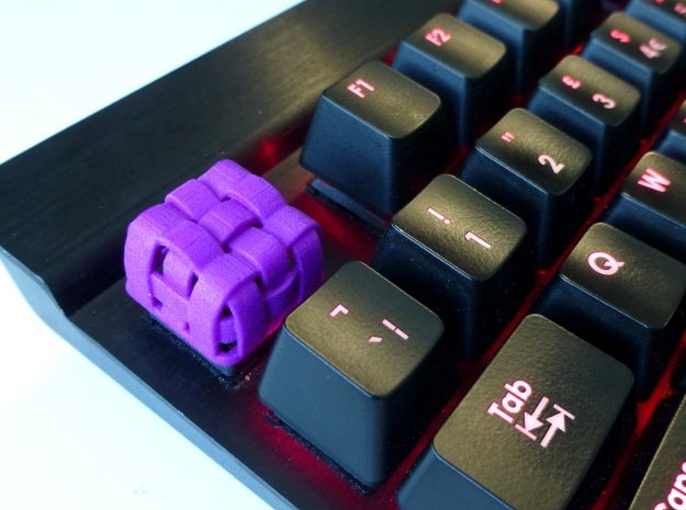 Weaved Cherry MX Keycap in Purple Processed Versatile Plastic