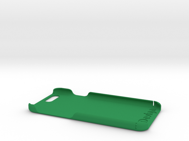 Cover for iPhone 6 (engraved logo and text) in Green Processed Versatile Plastic