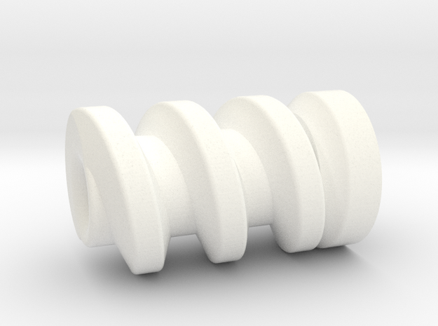 TM02 Gripper Worm Gear in White Processed Versatile Plastic