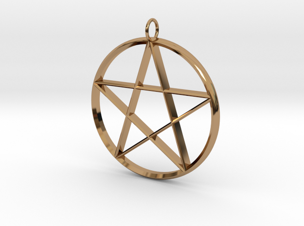 Star Necklace in Polished Brass