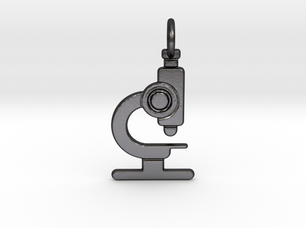 Microscope No.2 Pendant in Polished and Bronzed Black Steel