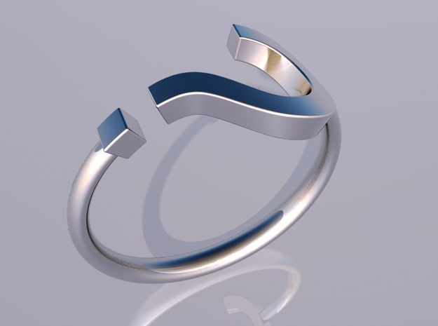 Question Mark Ring Size 11 in Polished Silver
