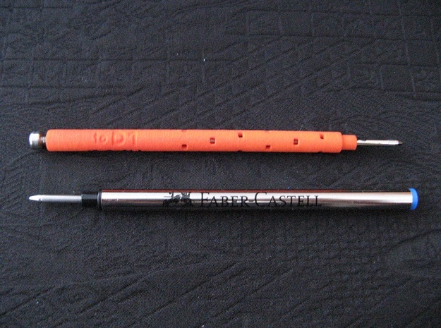 Adapter: Euro RB to D1 Mini (Adjustable Length) in Orange Processed Versatile Plastic