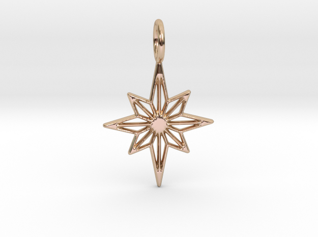 Star No.3 Pendant in 14k Rose Gold Plated Brass